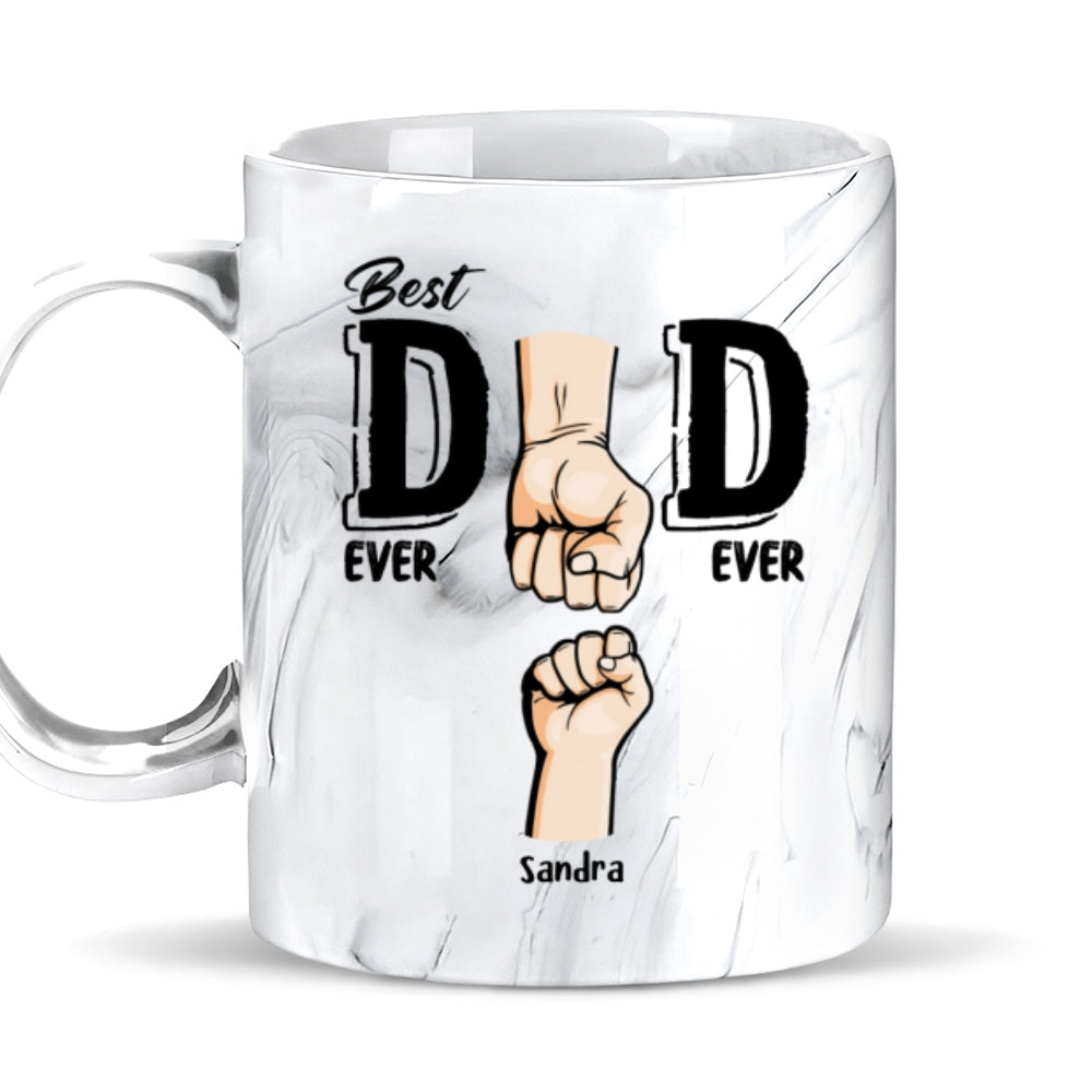 Best In The World - Personalized Custom Grey Marble Mug