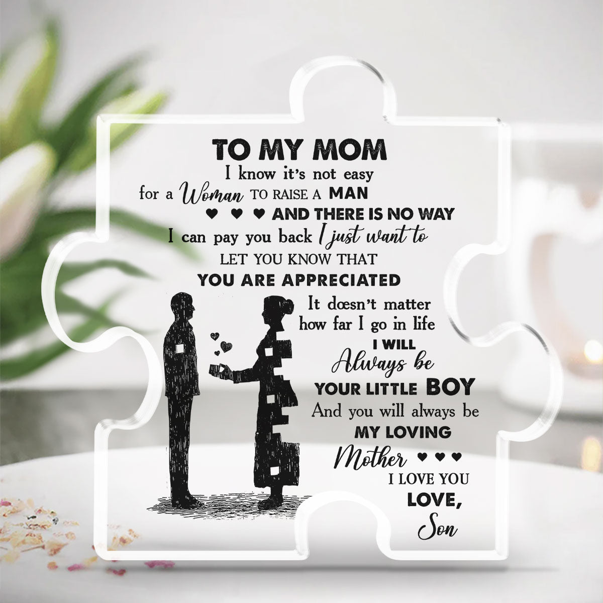 Son To Mom - Personalized Custom Acrylic Plaque