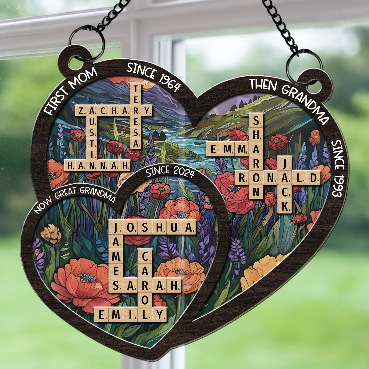 First Mom Now Grandma - Personalized Custom Suncatcher