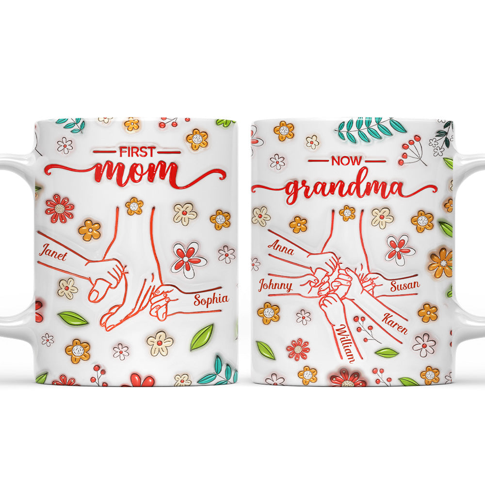 From Mom To Grandma - Personalized Custom 3D Inflated Effect Mug