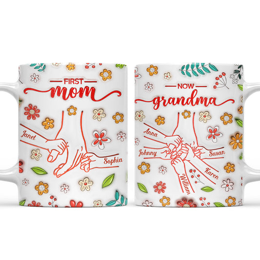 From Mom To Grandma - Personalized Custom 3D Inflated Effect Mug