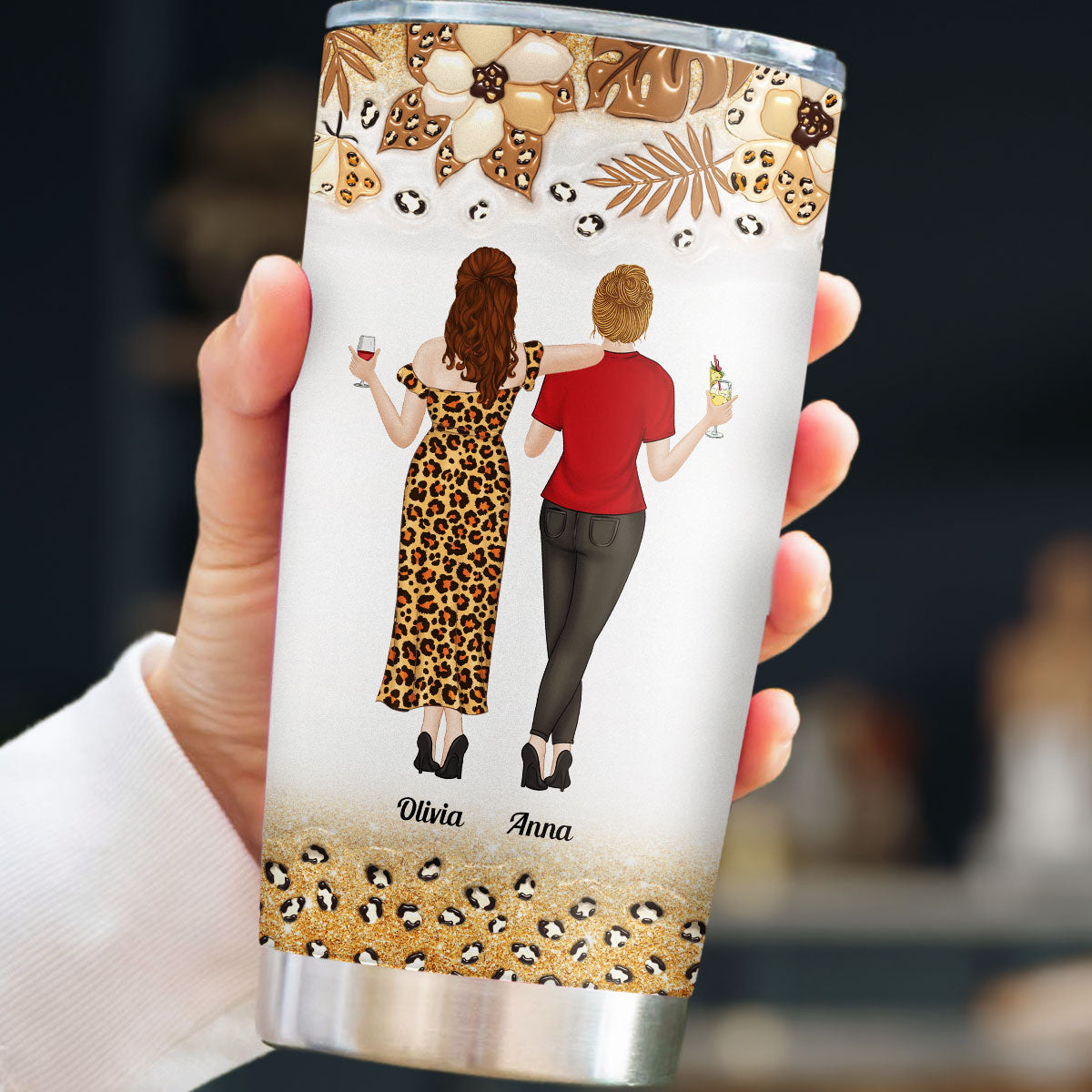 I Laugh Harder Because Of You - Personalized Custom 3D Inflated Effect Tumbler