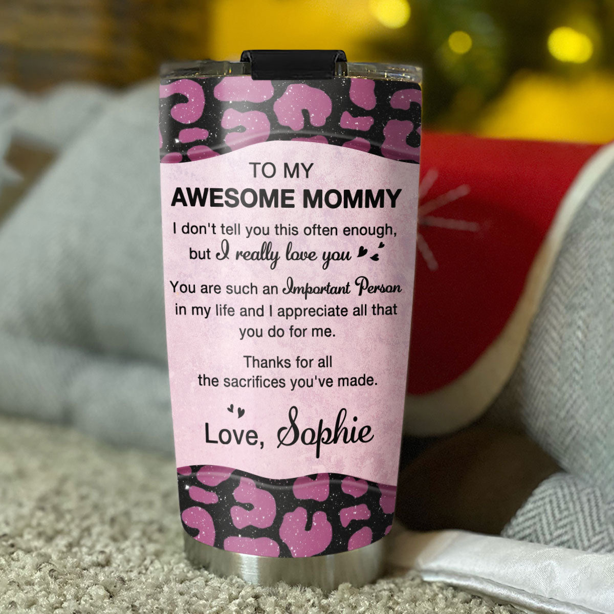 To My Awesome Mom - Personalized Custom Tumbler