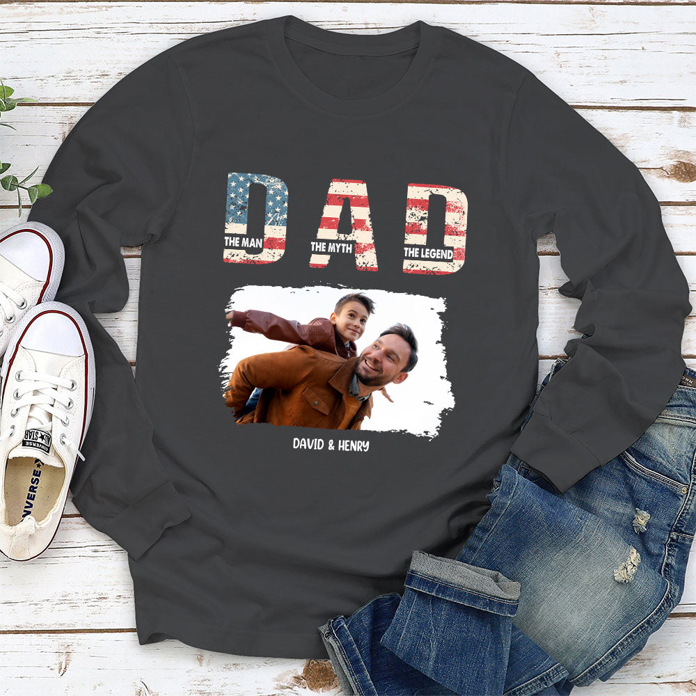 Dad You Are The Legend Photo - Personalized Custom Shirt