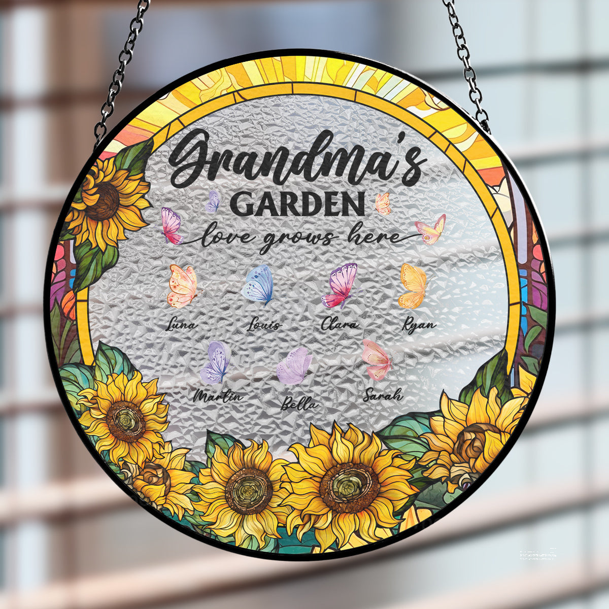 Garden Of Love - Personalized Custom Window Hanging Suncatcher