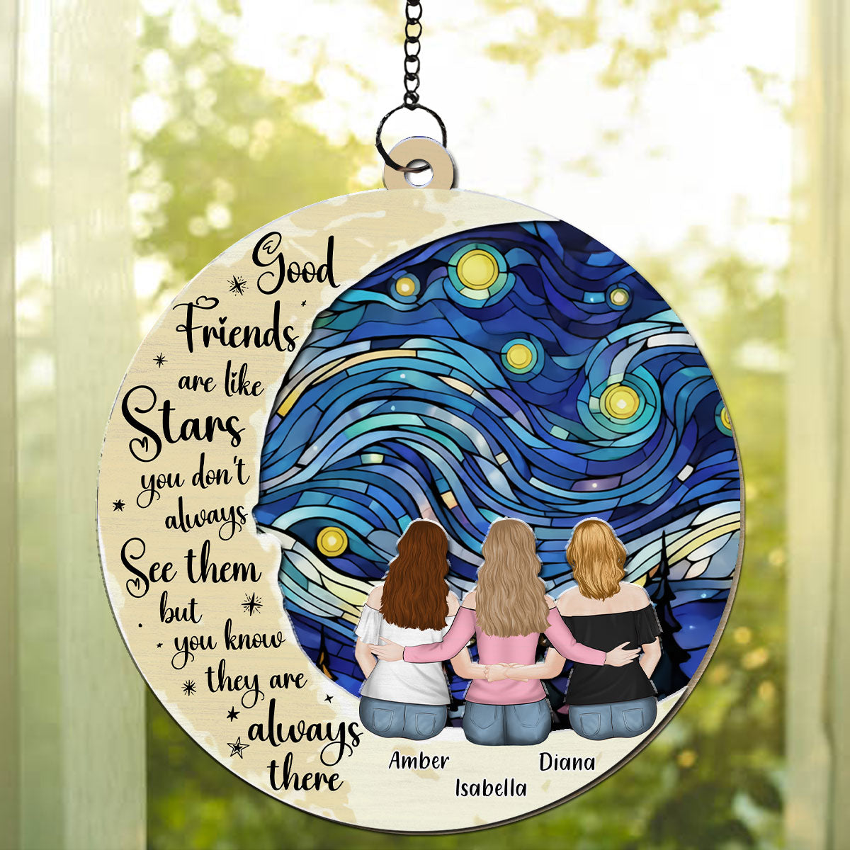 Friends Like Stars  - Personalized Custom Suncatcher