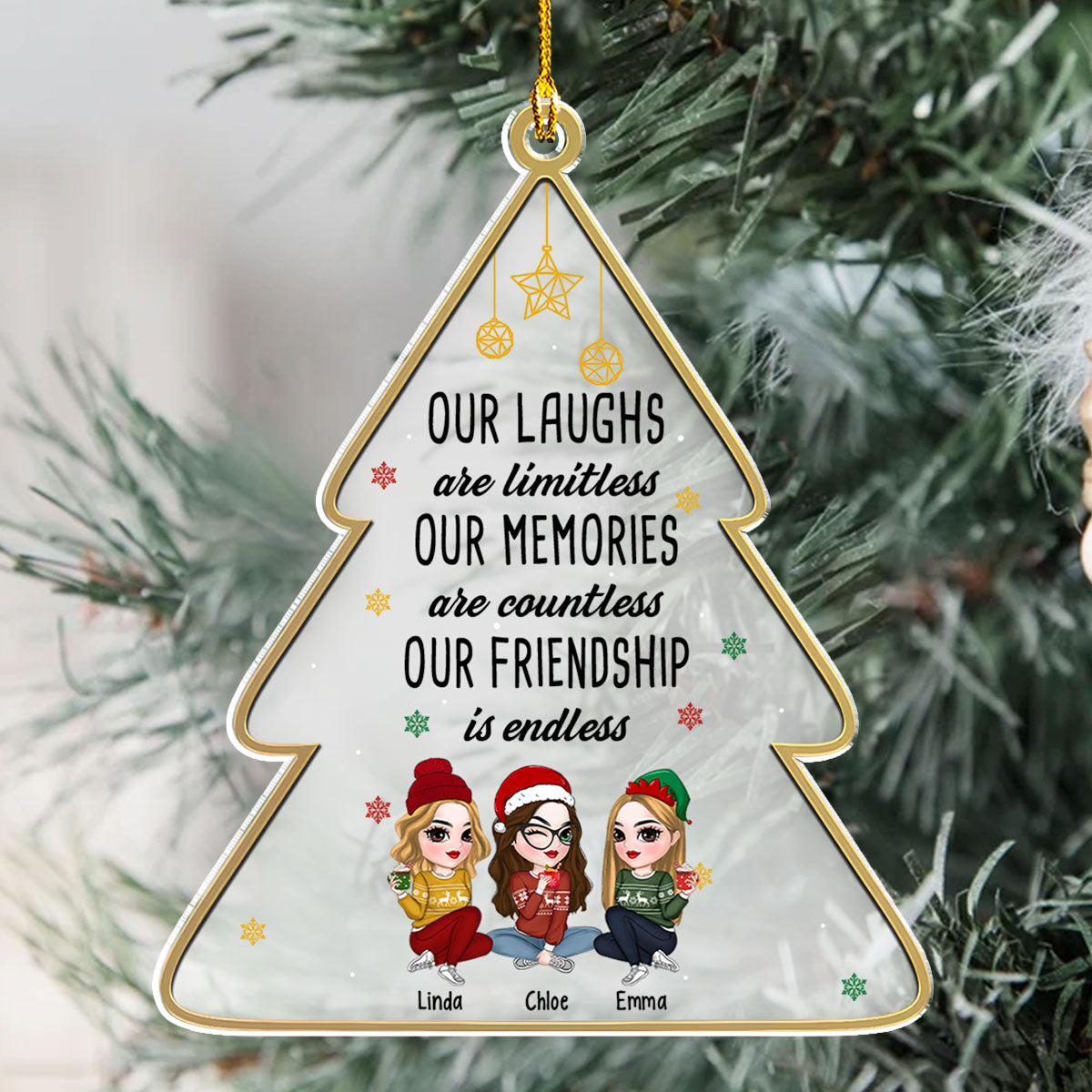 Not Just Friends - Personalized Custom Acrylic Ornament