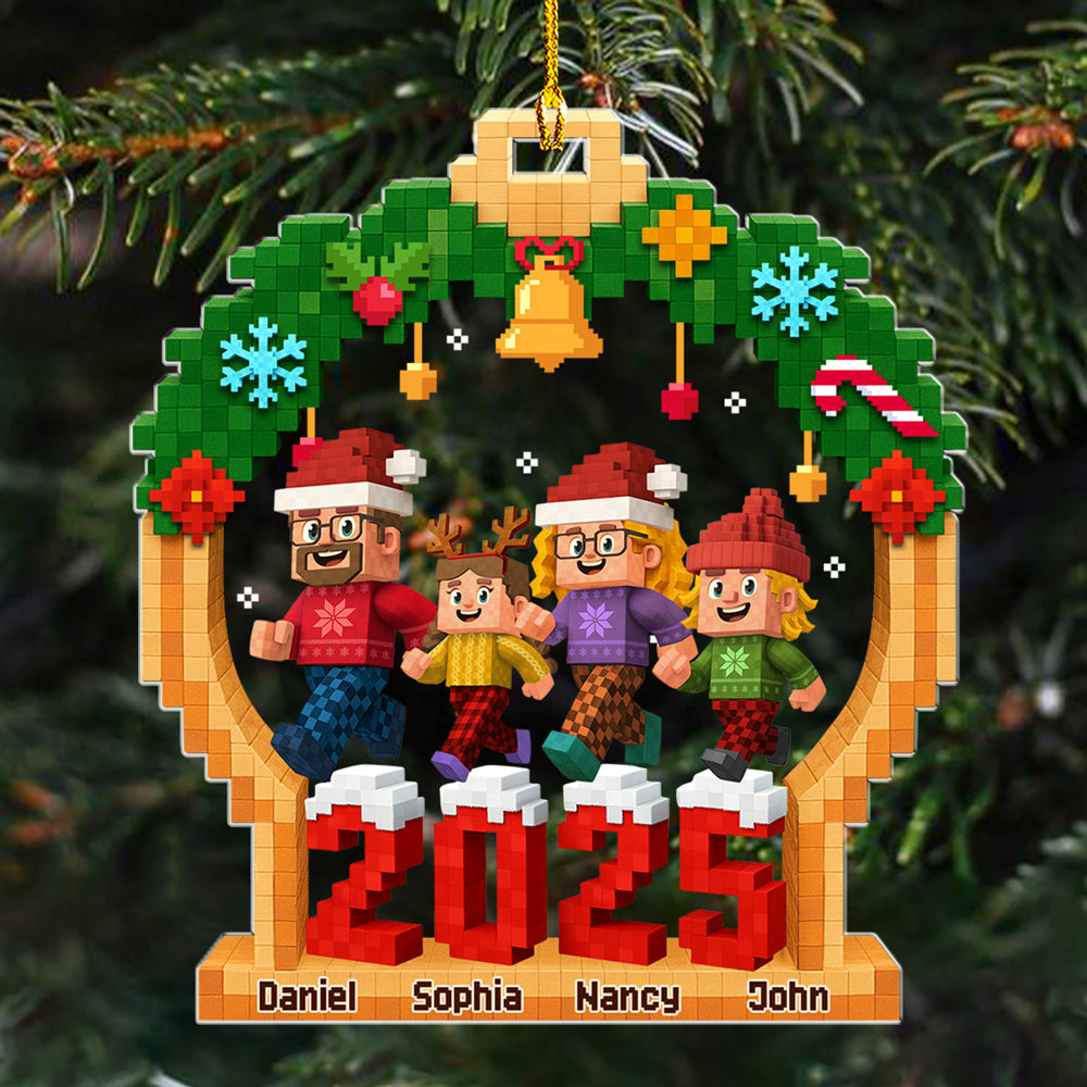 Playing In Snow - Personalized Custom 3D Effect Acrylic Ornament