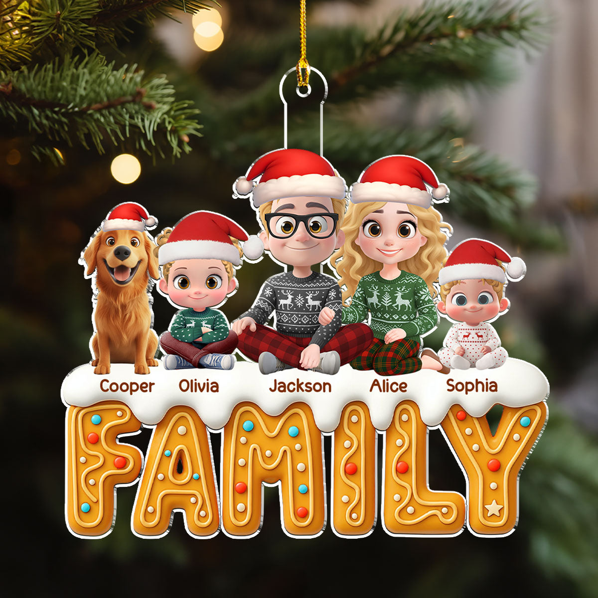 Family Of This Year - Personalized Custom Acrylic Ornament