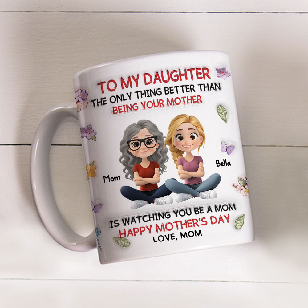 Mom Always Watches Over You - Personalized Custom 3D Inflated Effect Mug