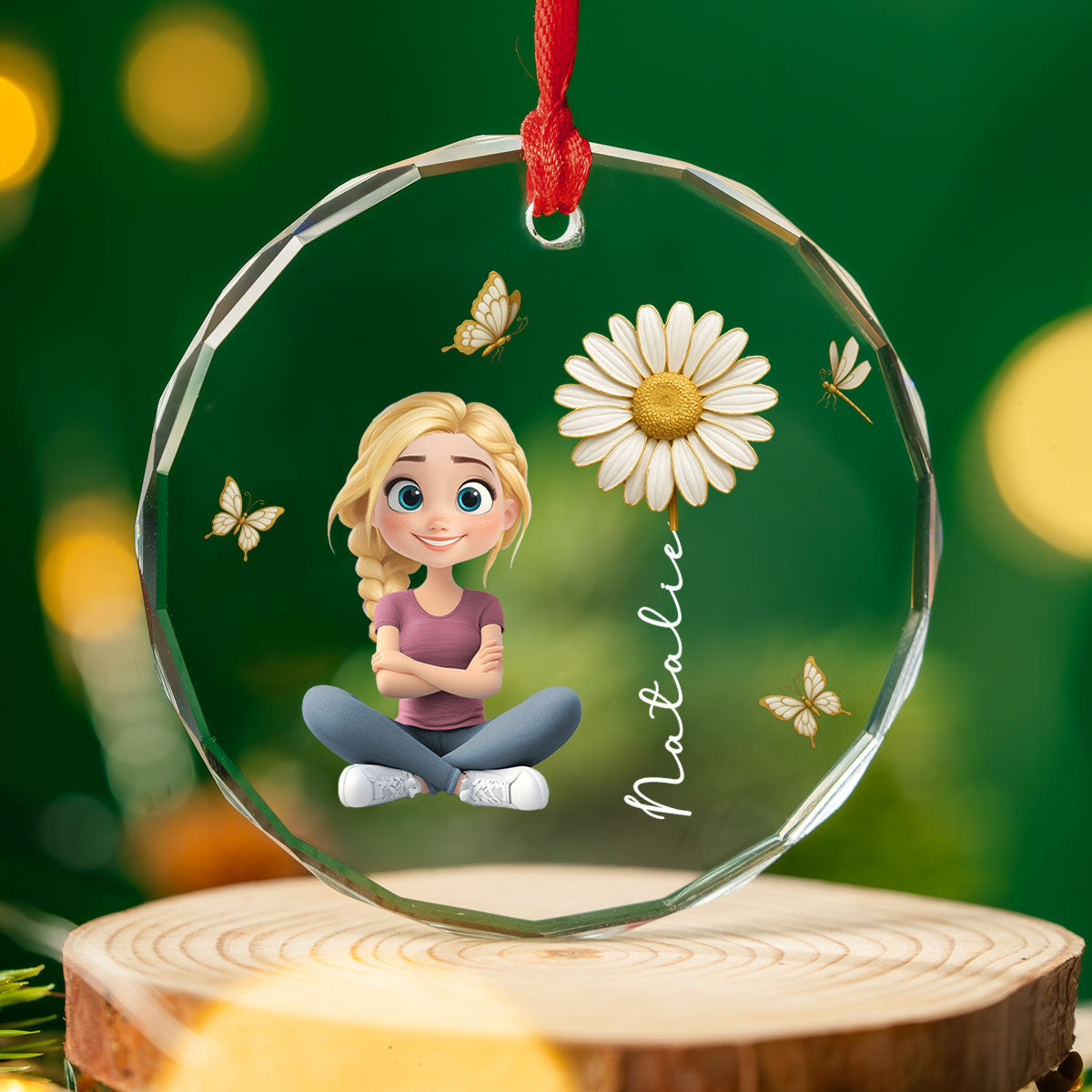 Floral Soul - Personalized Custom Glass Ornament