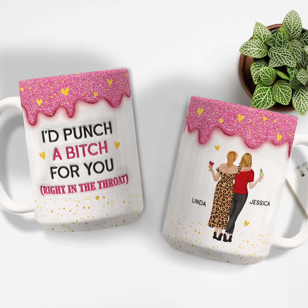 Twinkle Bestie Glitter - Personalized Custom 3D Inflated Effect Mug