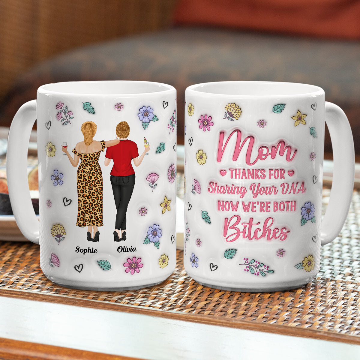 Funny For Mom - Personalized Custom 3D Inflated Effect Mug