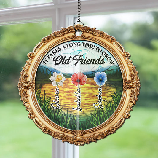 Grow Old Friend - Personalized Custom Suncatcher