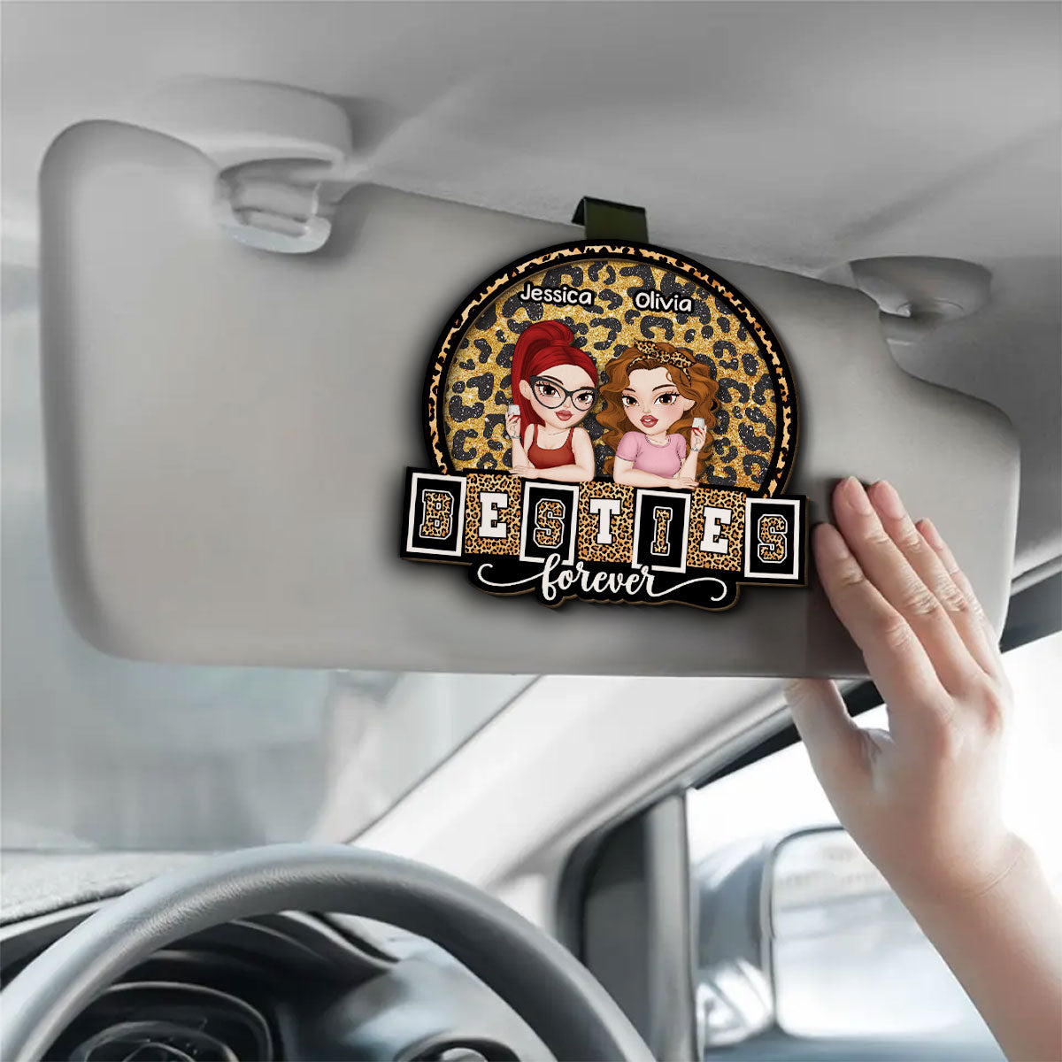 Thank You For Being My Besties - Personalized Custom Car Visor Clip