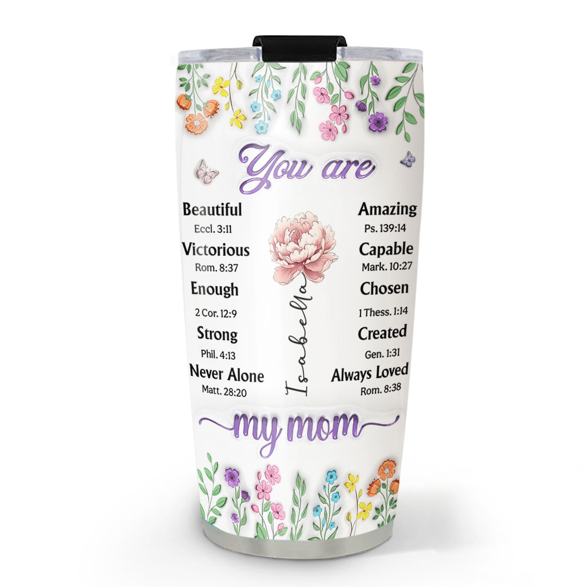 You Are My Mom - Personalized Custom 3D Inflated Effect Tumbler