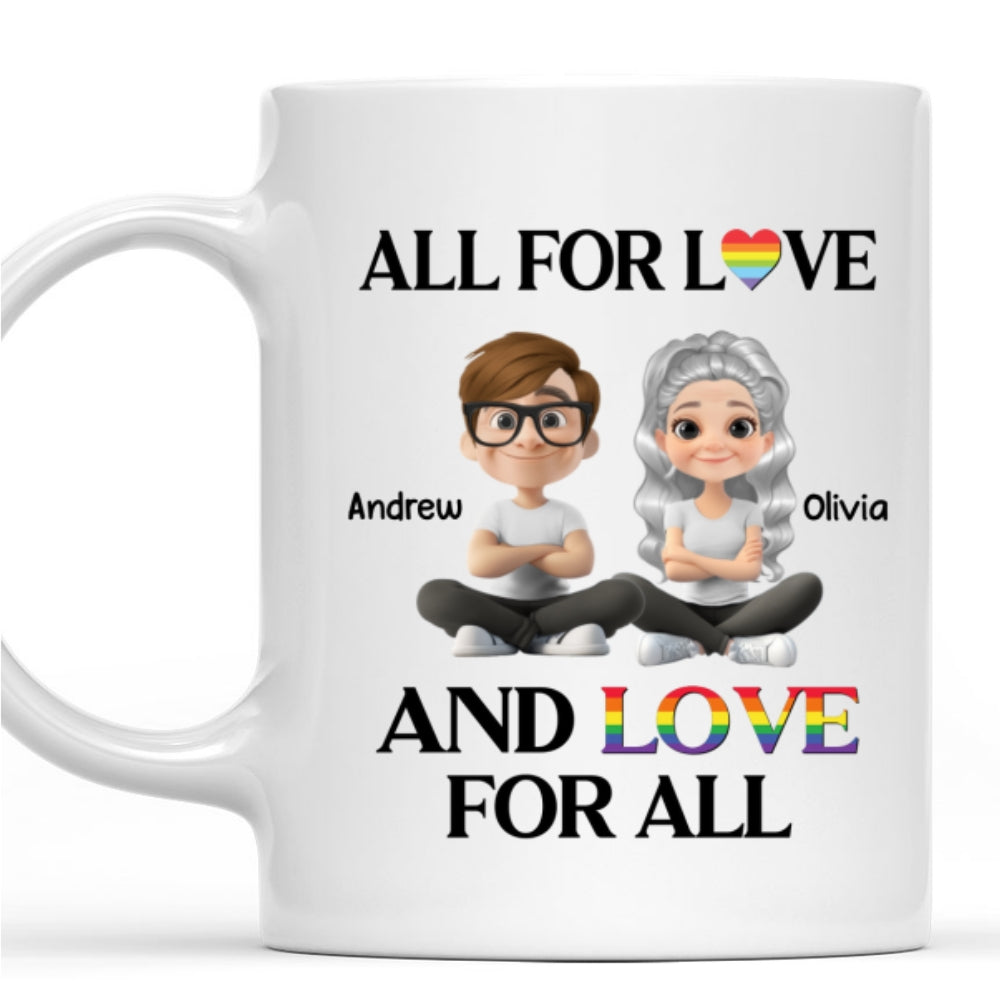 Spread Love To All Hearts - Personalized Custom Coffee Mug