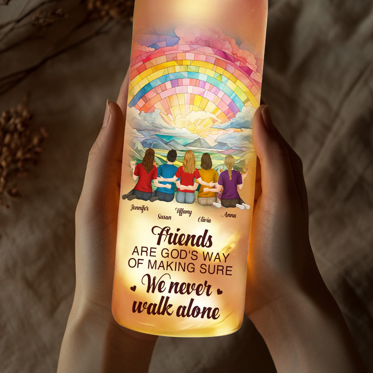 A Sister Is God Way - Personalized Custom Bottle Lamp