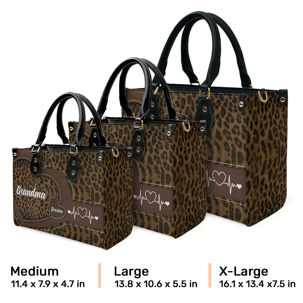 Grandma Sweethearts - Personalized Custom Leather Bag