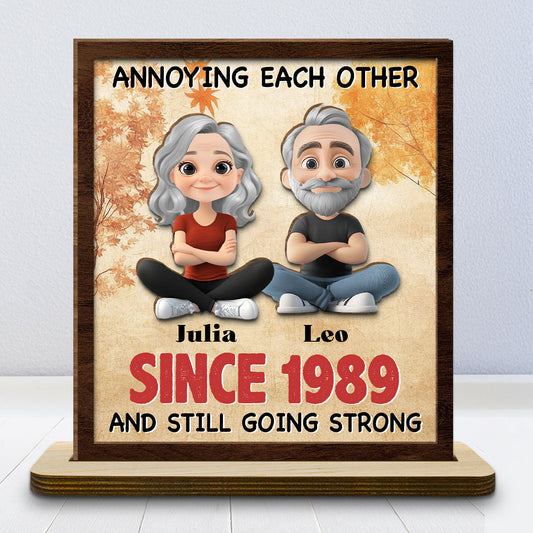 Together Forever - Personalized Custom 2-Layer Wood Plaque With Flat Base