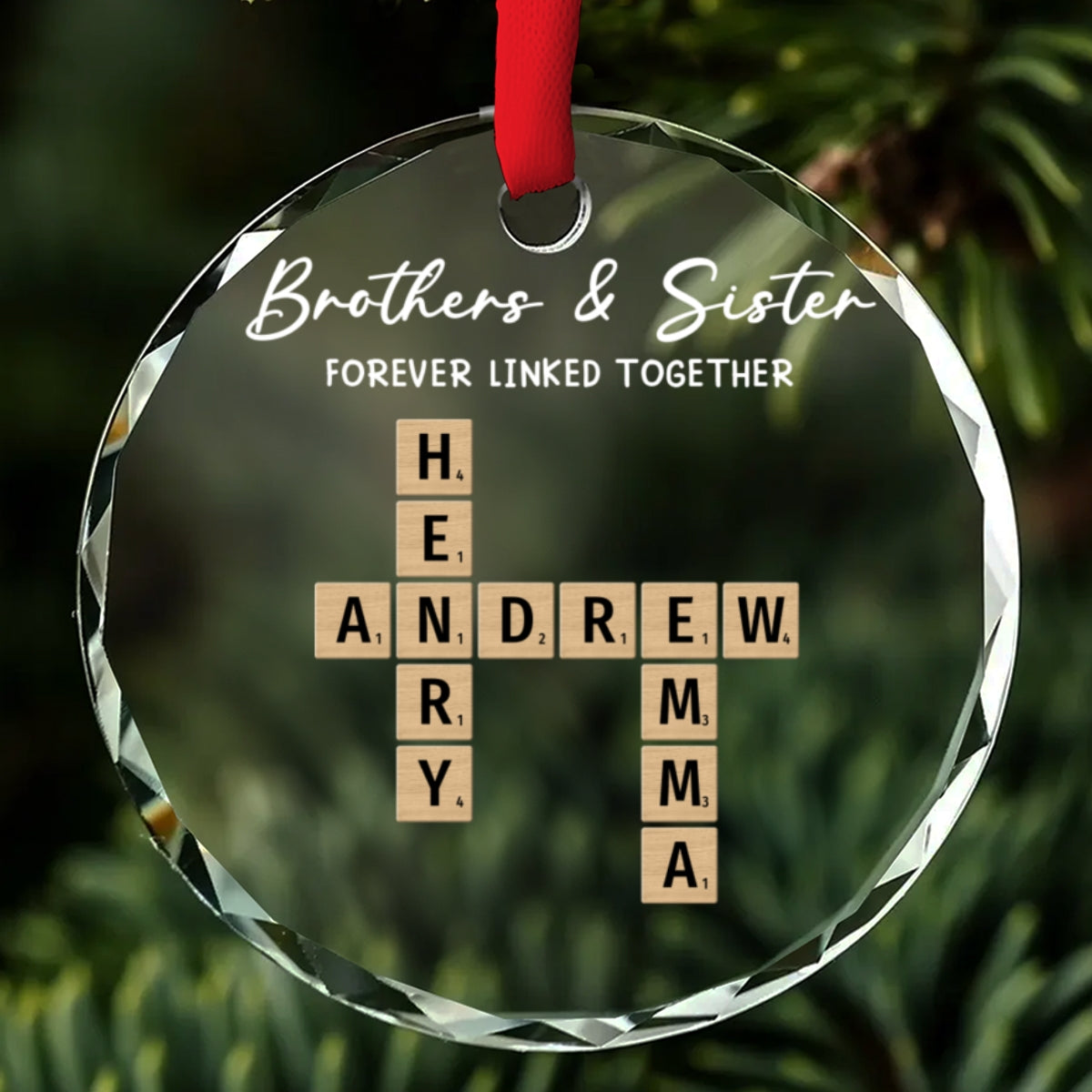 Family Roots Keep Us Together - Personalized Custom Glass Ornament
