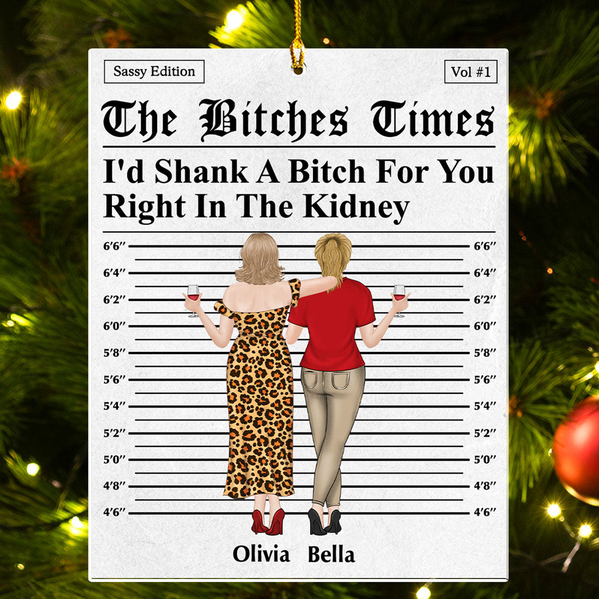 Right In The Kidney - Personalized Acrylic Ornament