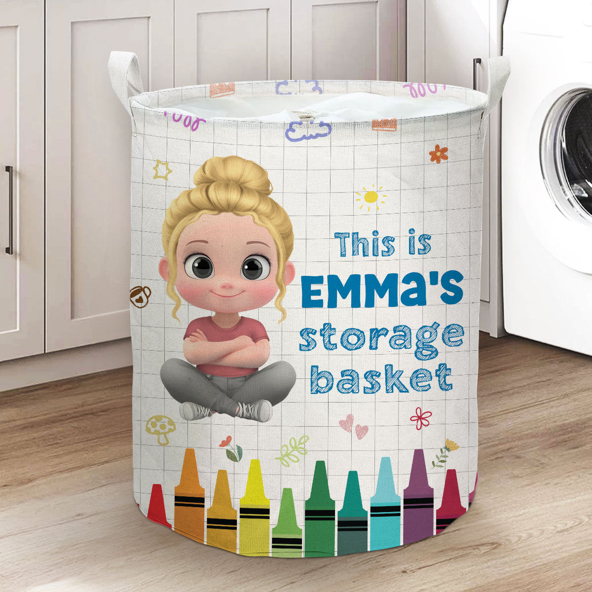 Kids Storage Basket - Personalized Custom Laundry Basket