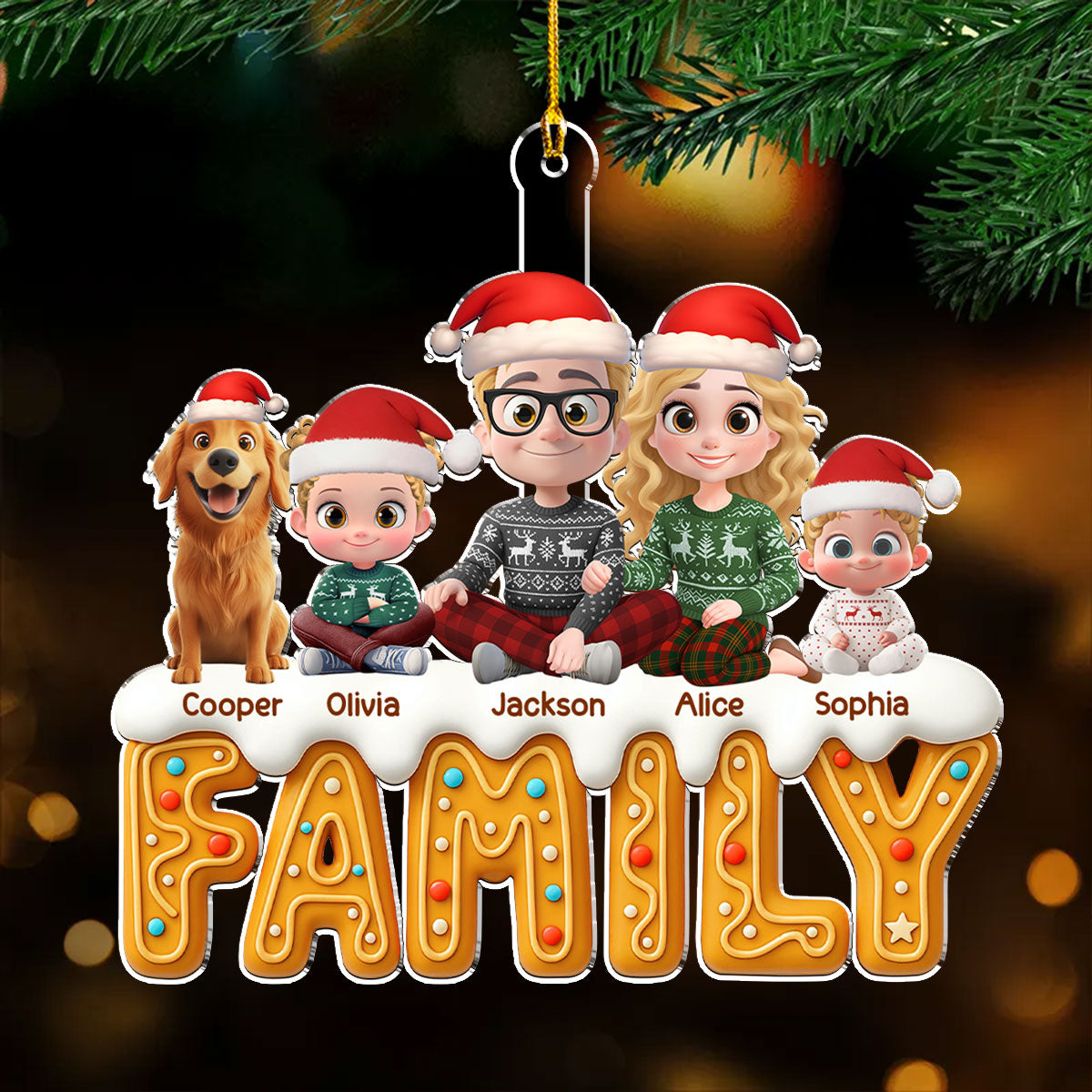 Family Of This Year - Personalized Custom Acrylic Ornament