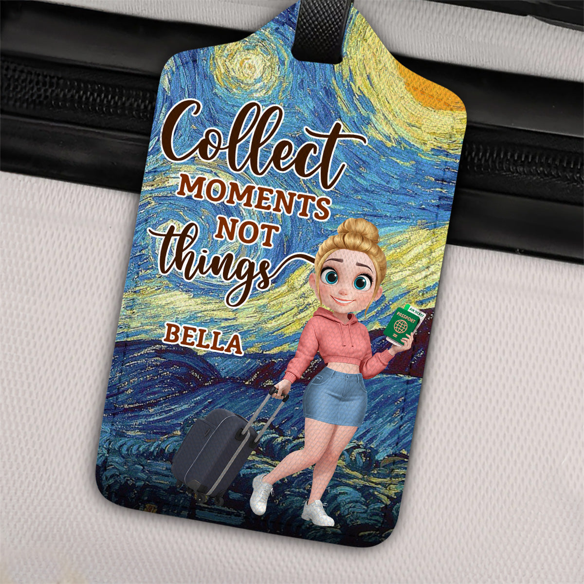 Marble Elegance - Personalized Custom Luggage Tag