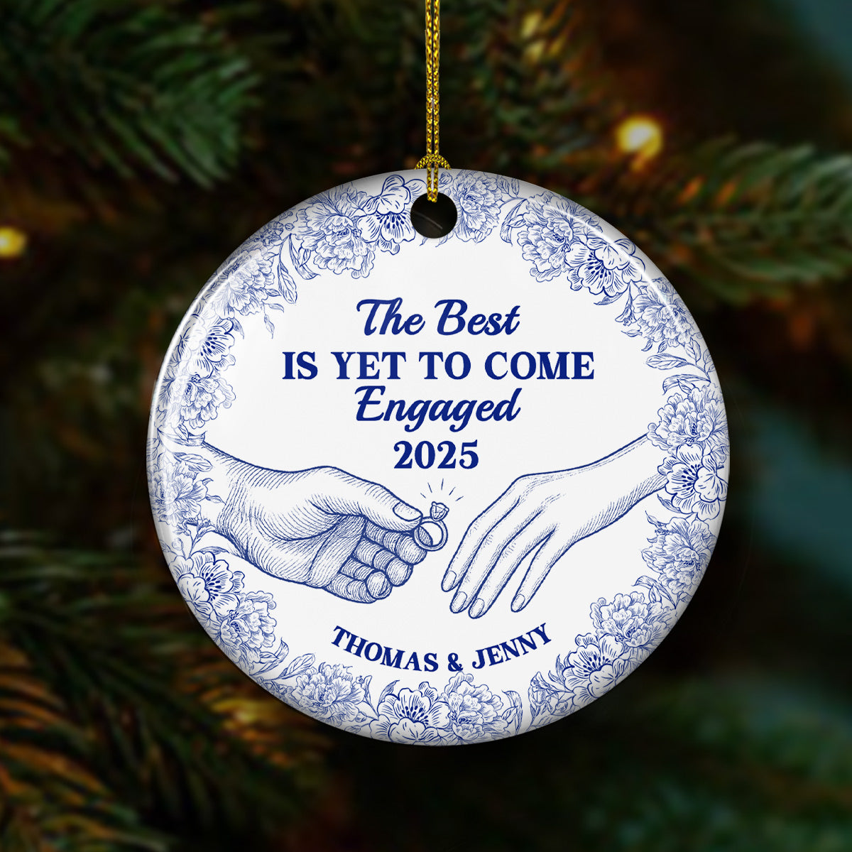 The Best Is Yet Ahead - Personalized Custom Ceramic Ornament