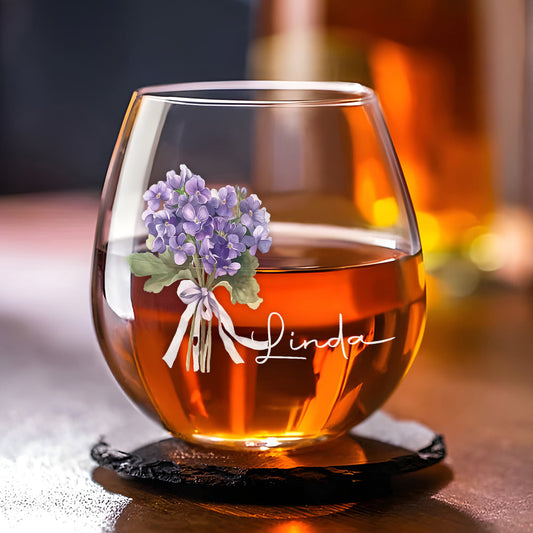 Flowers Do Not Tell They Show - Personalized Custom Wine Glass