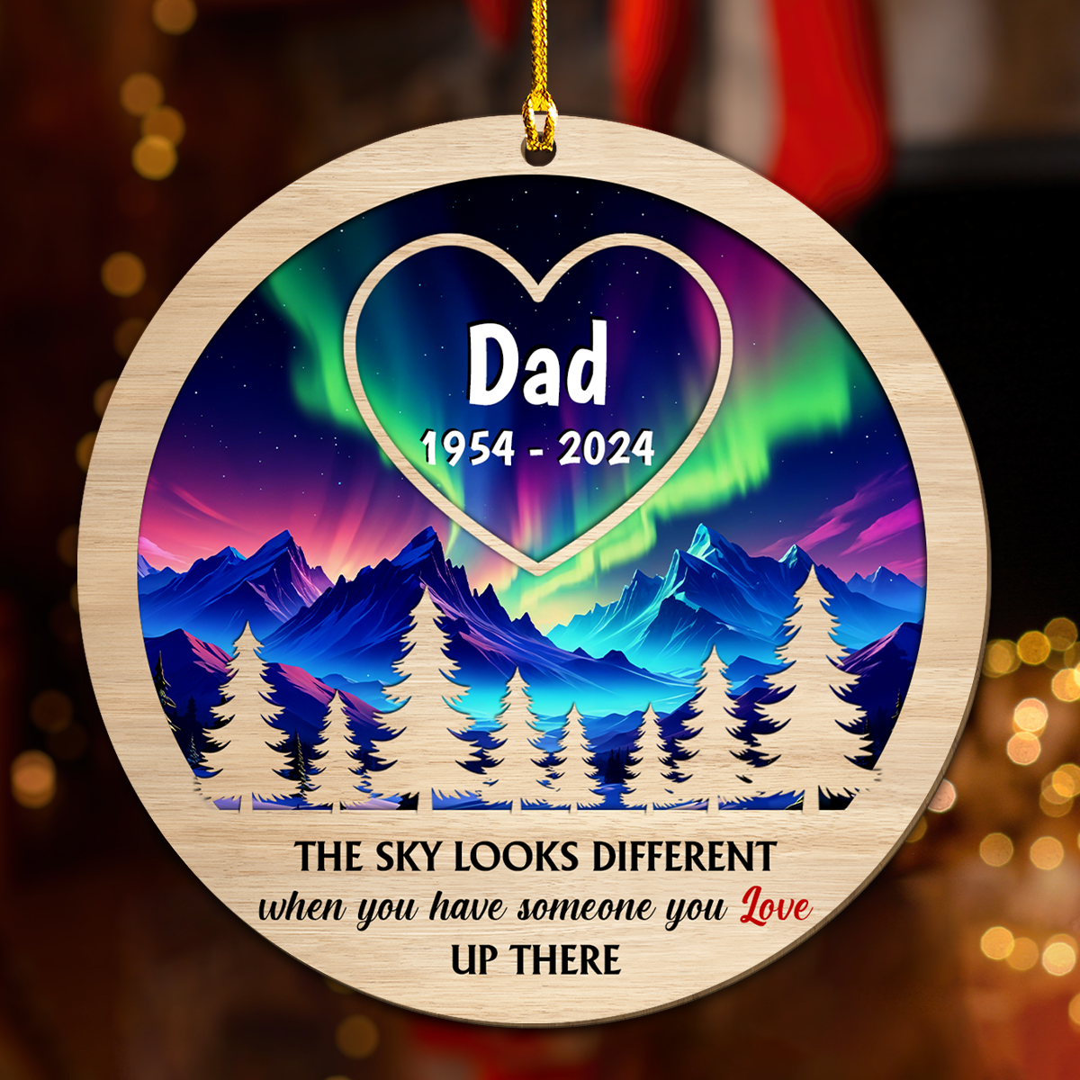 Christmas In Heaven - Personalized Custom Wood Ornament