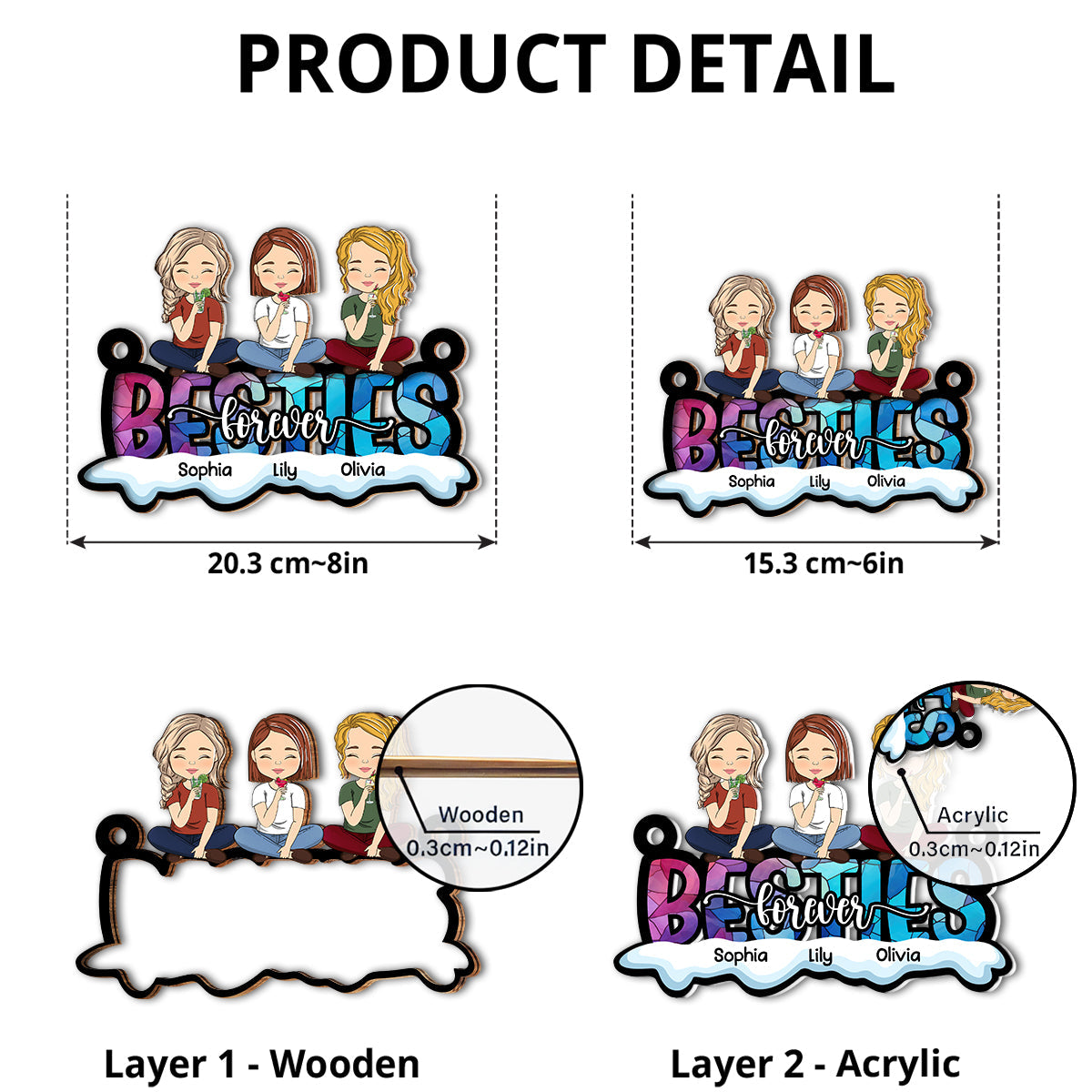 You Are My Bestie Forever - Personalized Custom Suncatcher