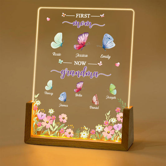 Butterfly Of Nana - Personalized Custom Plaque With Walnut Base