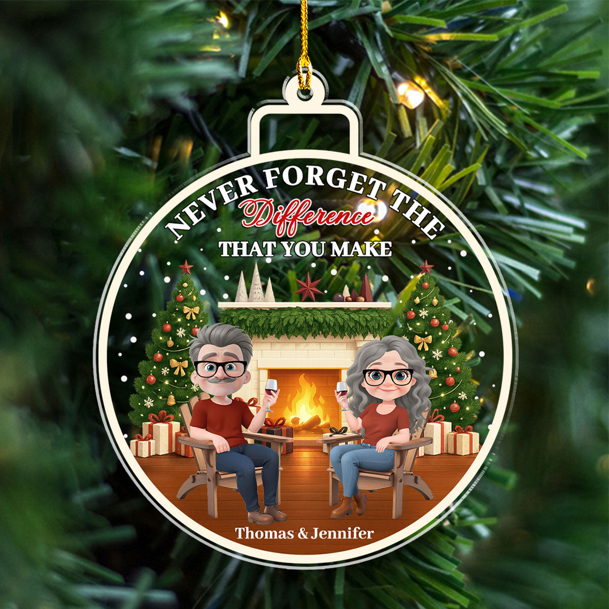 Difference That You Make - Personalized Custom Acrylic Ornament