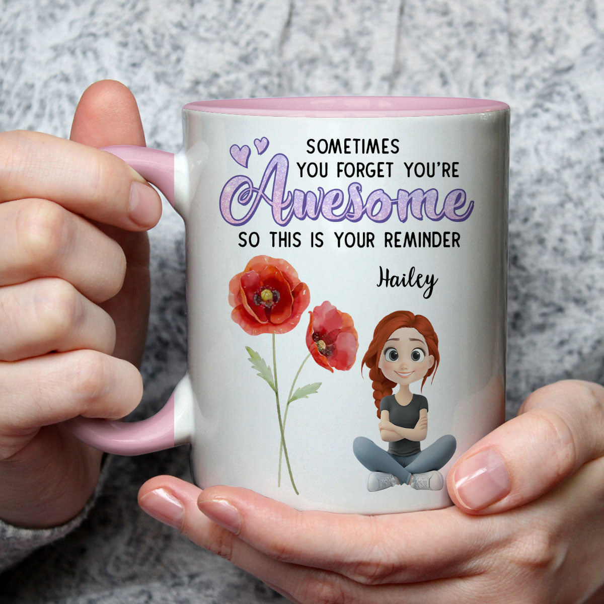 Reminder Of Greatness For Bestie - Personalized Custom Accent Mug
