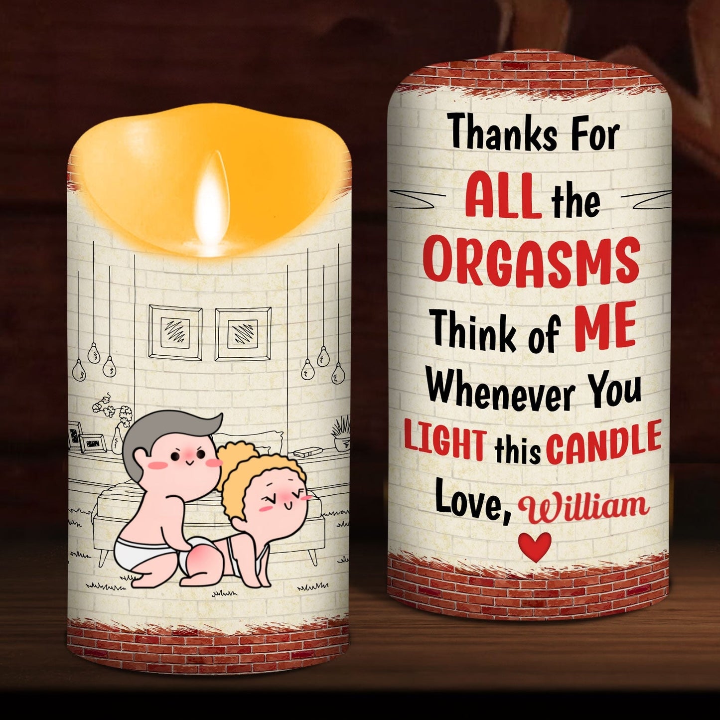 Thank You My Love - Personalized Custom LED Candle