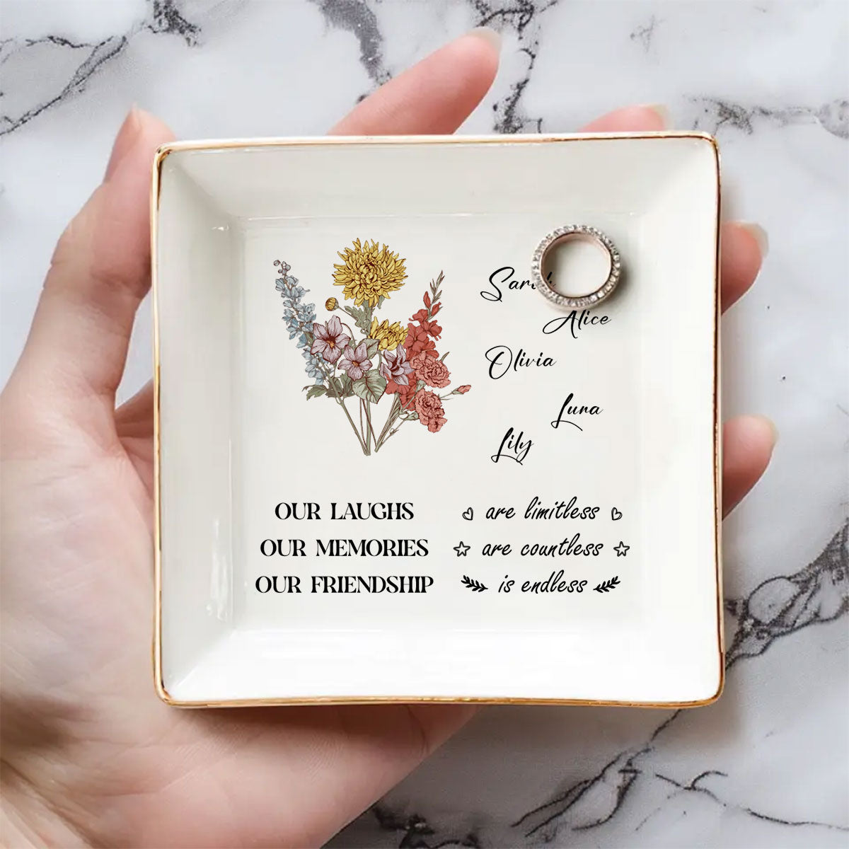 Sweet Friendship 2024 - Personalized Custom Jewelry Dish