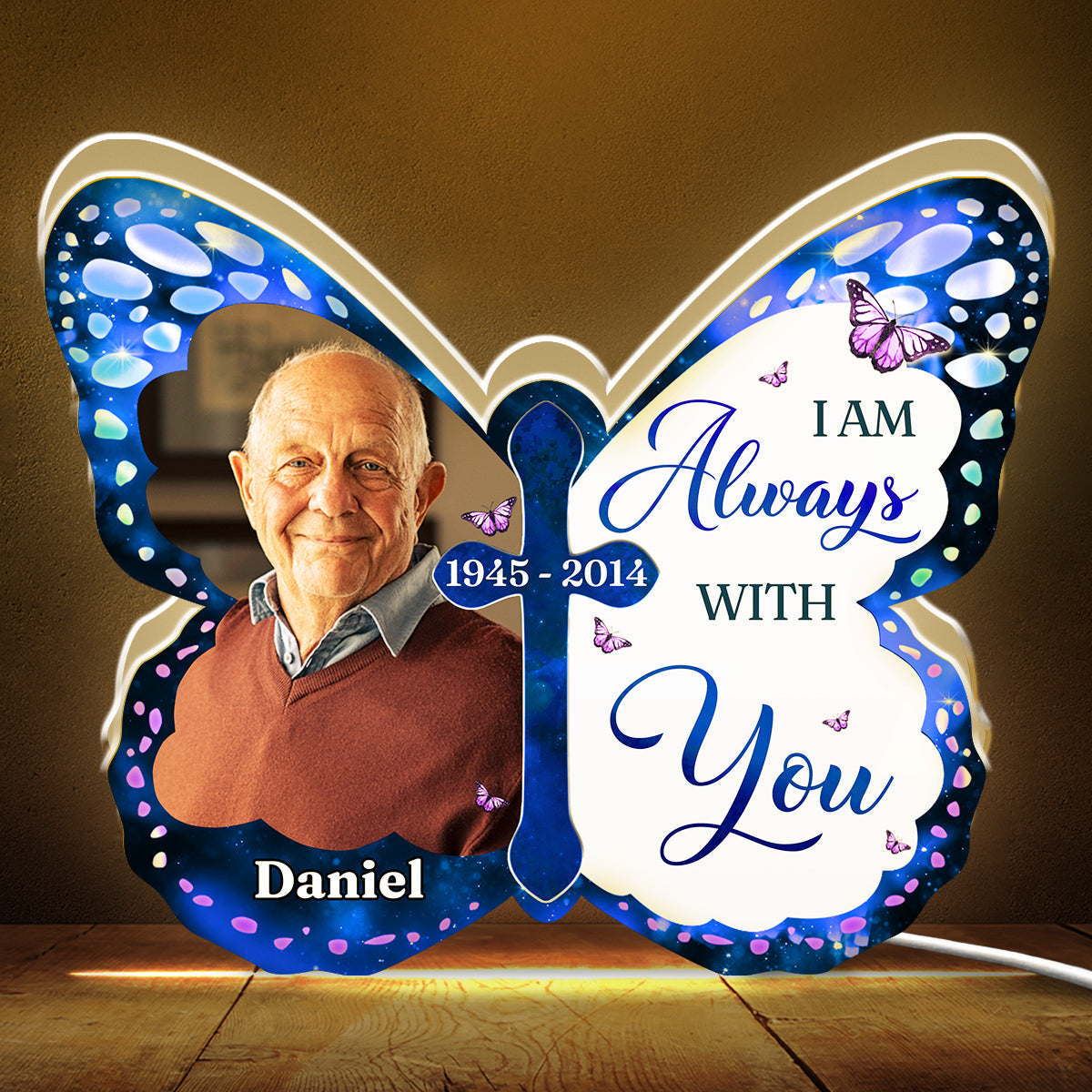 Your Wings Were Ready - Personalized Custom Light Box