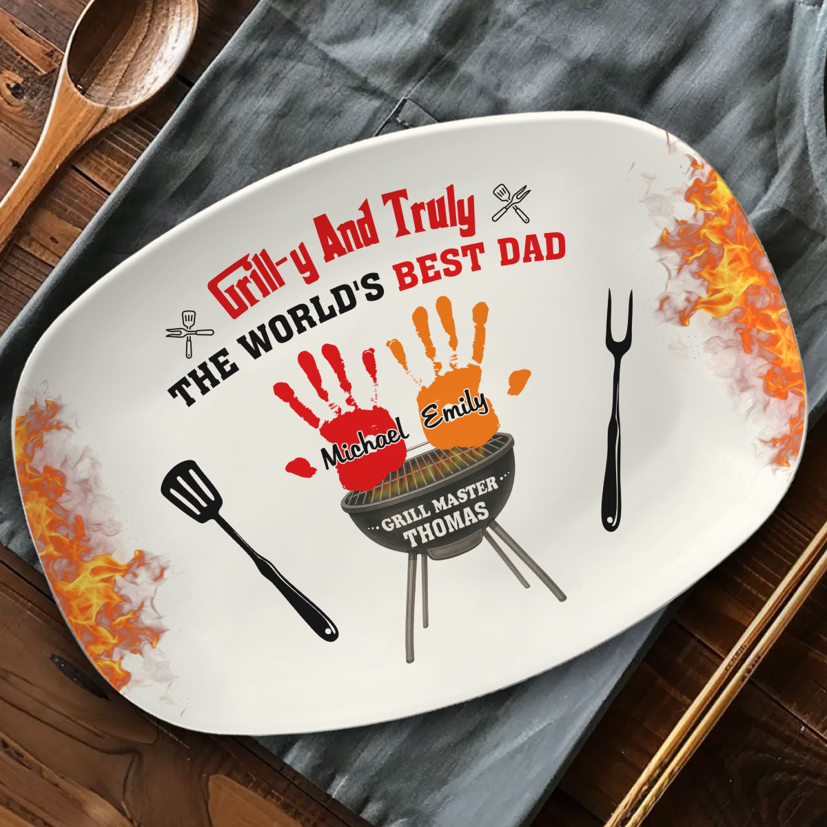 Grilly Love Dad - Personalized Custom Platter