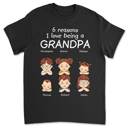 Reason To Be A Grandpa - Personalized Custom Shirt