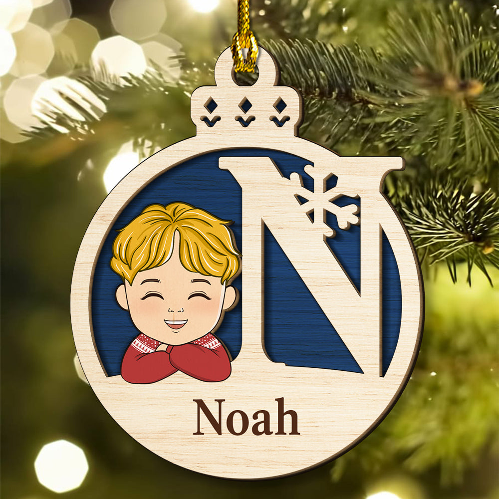 Santa Is Coming - Personalized Custom 2-Layered Wood Ornament
