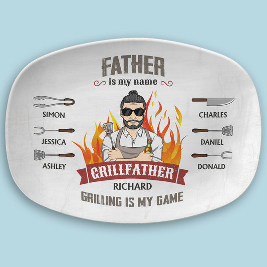 Grilling Is My Game  - Personalized Custom Platter