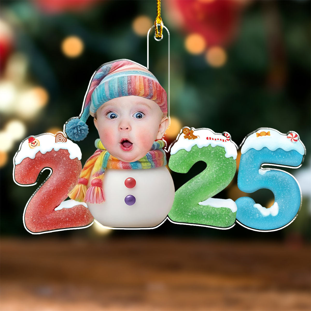 Baby First Christmas 2025 - Personalized Custom Acrylic Ornament