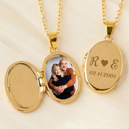 Couple Love - Personalized Custom Locket Necklace