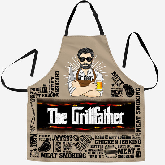 Meat Smoking Grillfather - Personalized Custom Apron