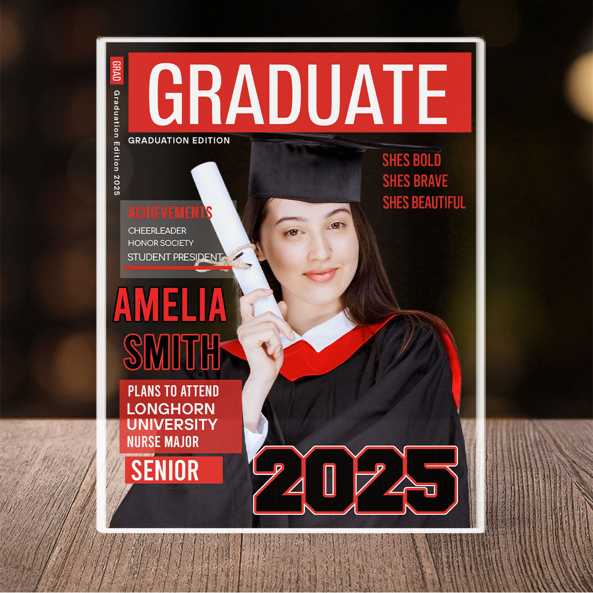Graduate Magazine - Personalized Custom Acrylic Plaque
