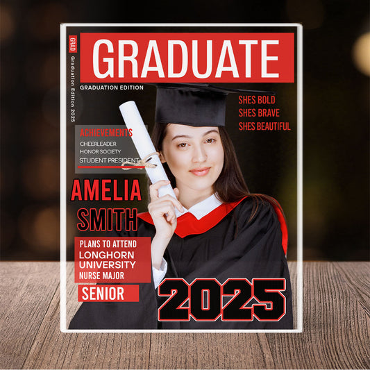 Graduate Magazine - Personalized Custom Acrylic Plaque