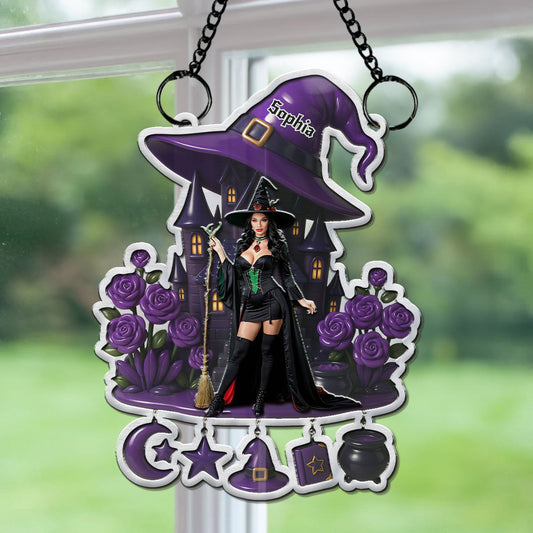 Beautiful Witch - Personalized Custom Suncatcher