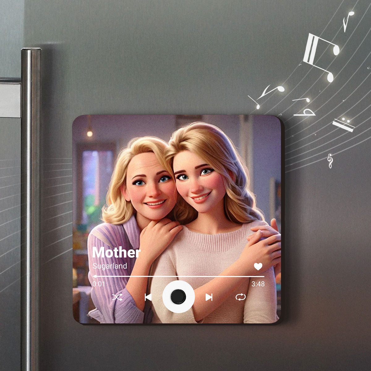 Best Mom Ever - Personalized Custom Music Fridge Magnet